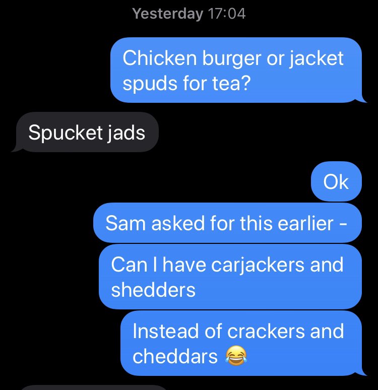 Tina_Cliff's tweet photo. Totally normal text conversation with children.... https://t.co/VsuKBFQJU6