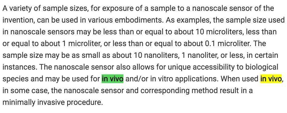 High-sensitivity nanoscale wire sensors #HARVARD 2013 A.D. https://patents.google.com/patent/US9535063B2/en