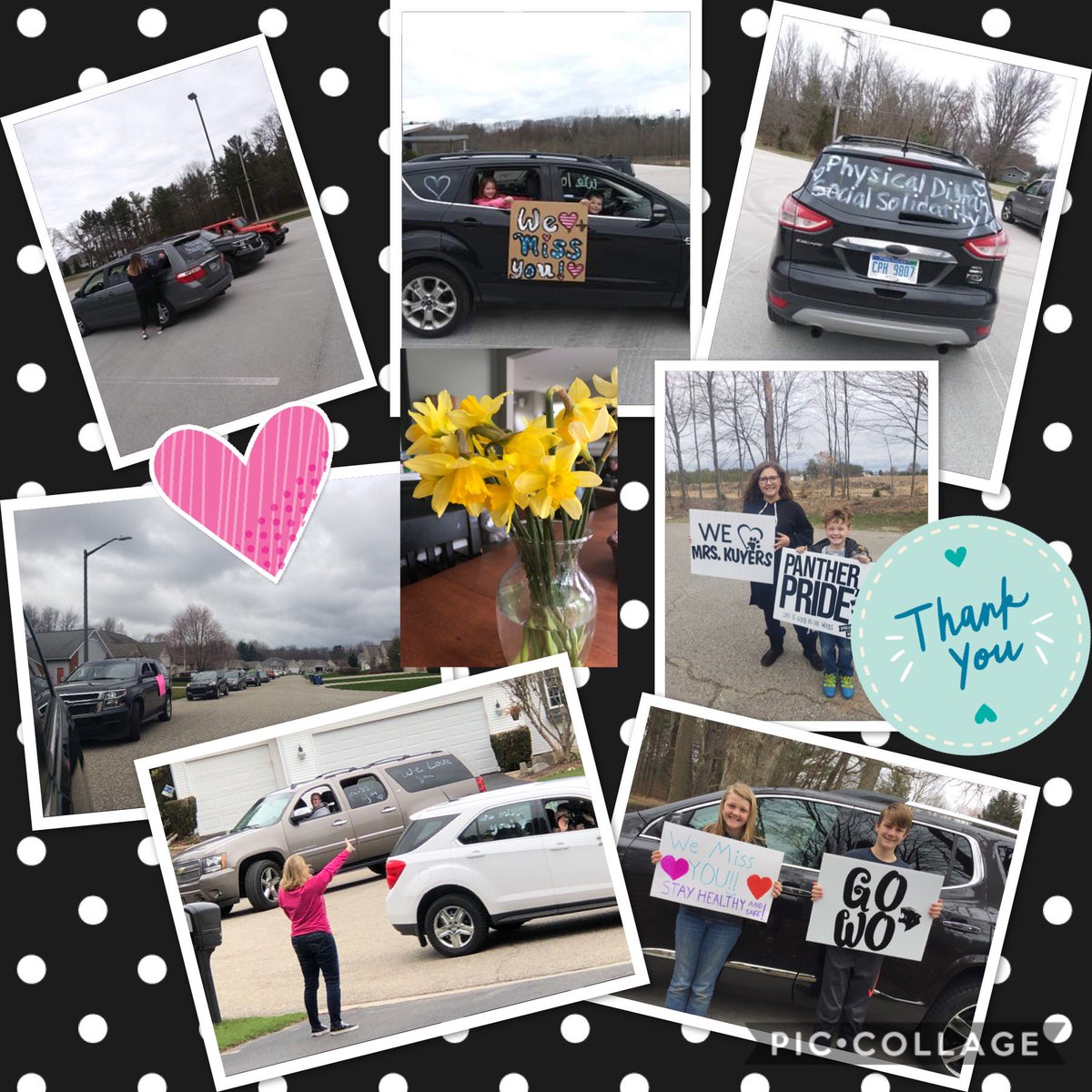 Incredible surprise! So grateful for the students and families that paraded by my house today.  Love the Sheldon Woods family; you’re the best! #lifeisGOodintheWOods