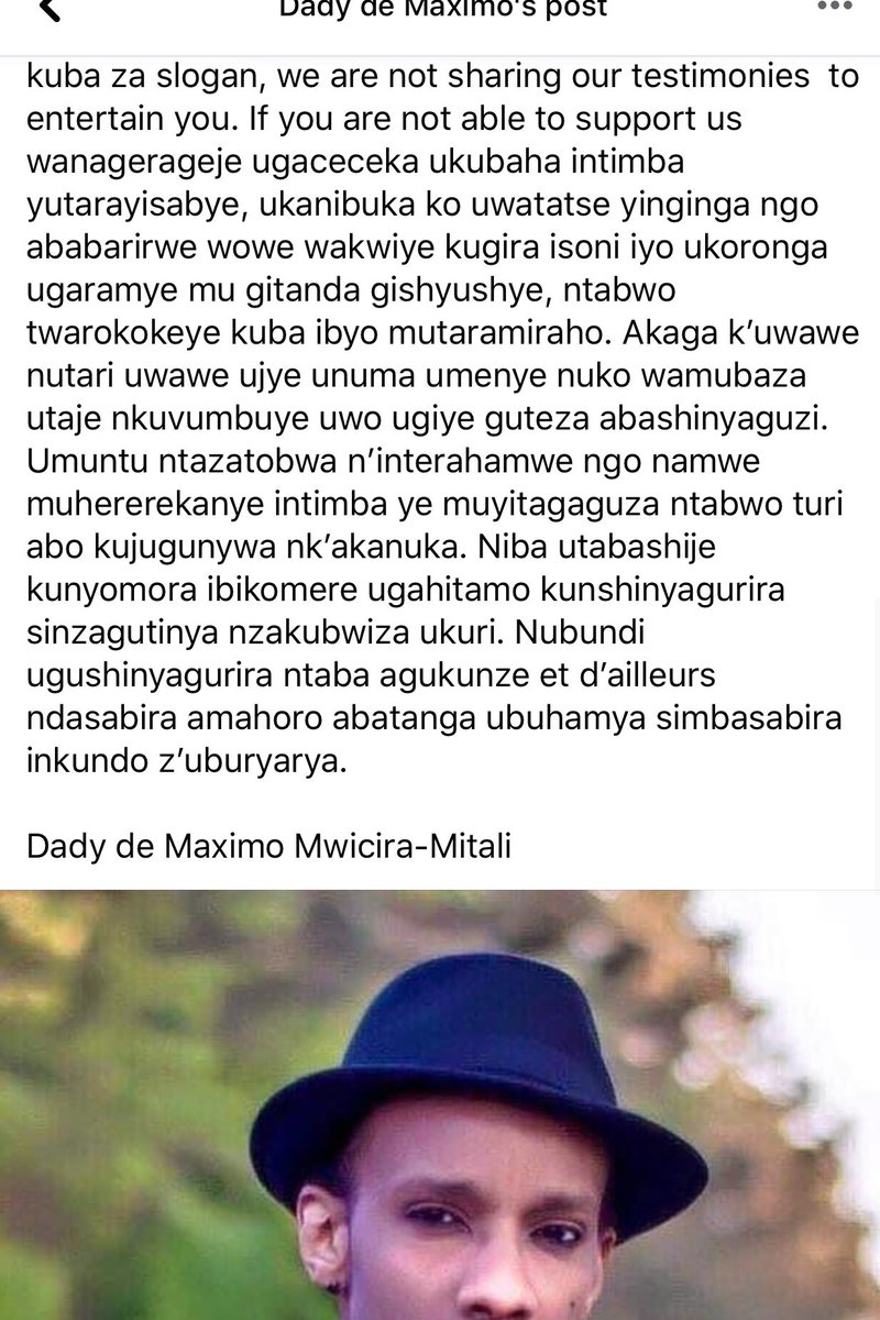 DadydeMaximo's tweet photo. NTIDUTANGA UBUHAMYA TO ENTERTAIN YOU, UBUHAMYA BWACU SI UBWO GUCURUZWA NO GUSHAKWAMO ZA VIEWS NA LIKES, AMATEKA YIBYO TWANYUZEMO SI AYO KUBAHIMBAZA NK’ABARYA UBUNYOBWA, UTABASHISHE KOMORA UMUTIMA REKA GUSHINYAGURA , IMPAMVU YO GUCECEKA NTIHAGIRE UVUGA NIYO, NYUMA TURAHURIKA. https://t.co/JoJFi4xlBd