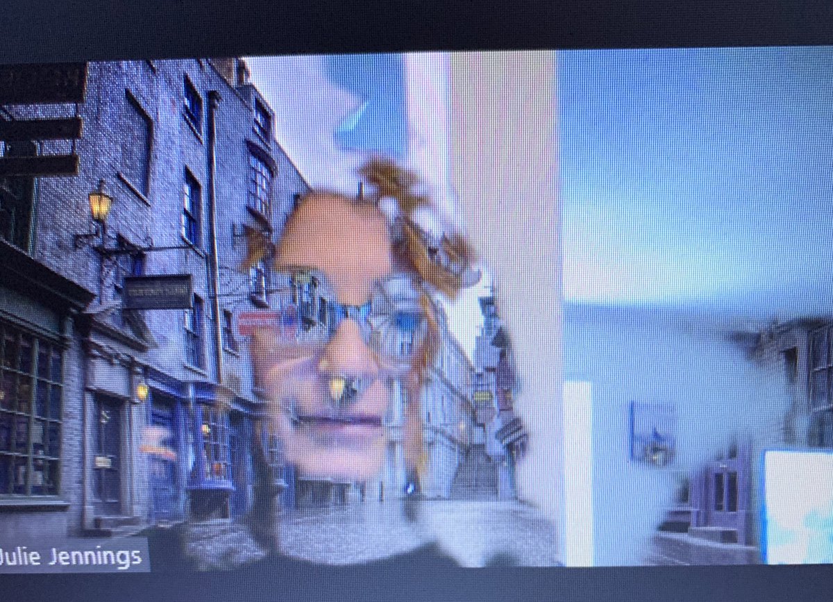 Haweselementary's tweet photo. A day of zooming does this to me! #blotchy #virtualworld #diagonalley #behawesome #hawesnation https://t.co/fSRR8mJq4K