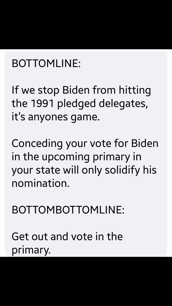 comaly93g42b84's tweet photo. Bernie suspended his campaign, he is STILL on the Dem Primary ballot.
With 16+ million Americans losing their jobs (along WITH their healthcare) in past 3 weeks & MILLIONS more to come WEEKLY
+
MILLIONS Primary votes left
=
#BernieWillWin
SO VOTE!
#BernieOnTheBallot #Bernie2020 https://t.co/lUNI0AhNJm