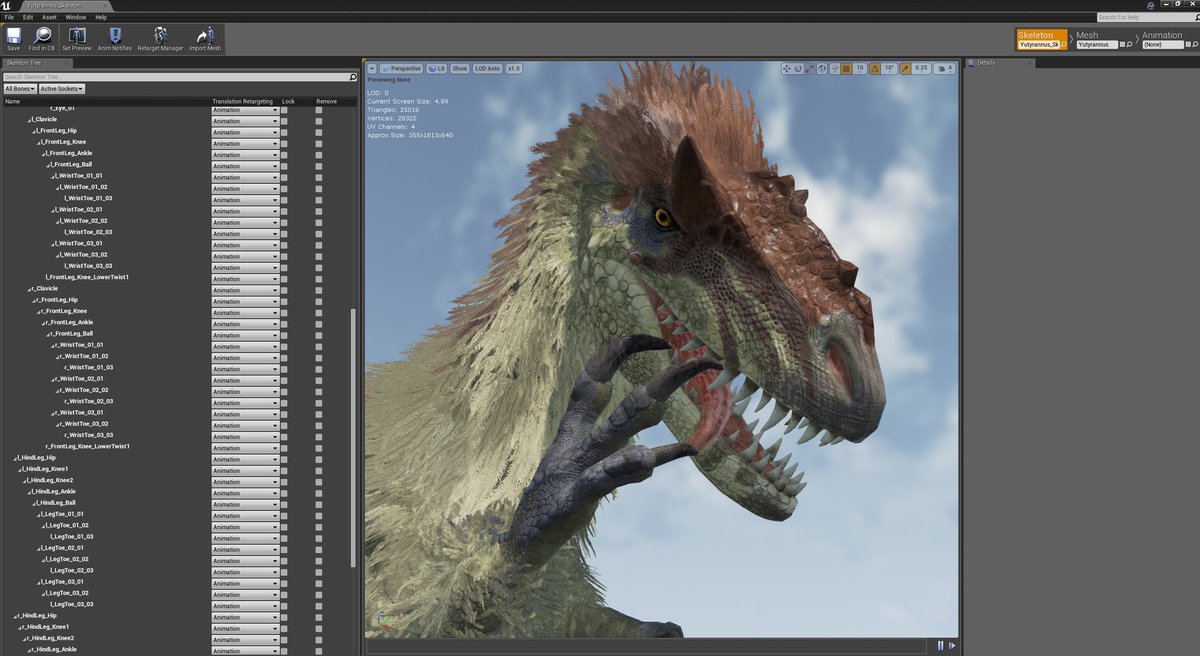 Aenira_Blue's tweet image. After fiddling with the skeleton I was able to pose a Yuty picking something out of its teeth 😅 
#arkdevkit #arksurvivalevolved