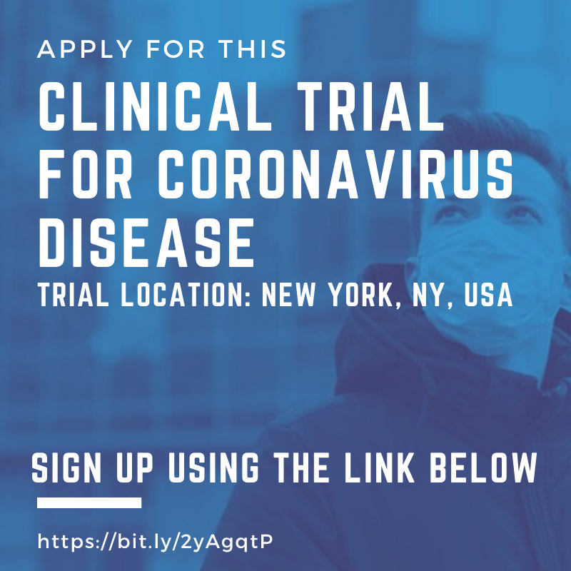 TrialsNearMe's tweet image. We’re looking for Hospitalized Adult Patients with #COVID19 looking to help by participating in this #ClinicalTrial.
.
Learn more about this #ClinicalResearch Study in #NewYork, NY
.
Visit the link to get the details &amp;amp; apply: bit.ly/2yAgqtP
.
#Coronavirus #ClinicalStudy