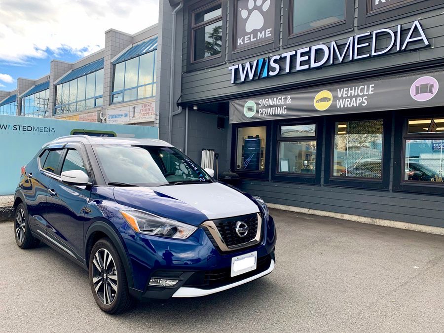 kadesignedit's tweet photo. #thankyou @twiistedmedia for the beautiful carwrap service! ❤️ Been always wanted to do something different yet steady for my #NissanKicks. No more blue cab lookalike! 🚙💨💨 #callmeforpickups #imlovinit #twiistedmediavancouver https://t.co/YpbxASbixn
