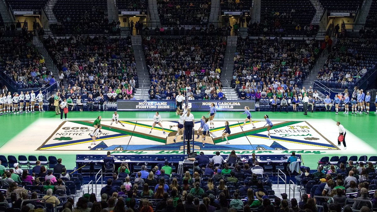 Your winning designs came to life on  @NDvolleyball's court!Which Kids Club winner would you love to see? #GoIrish