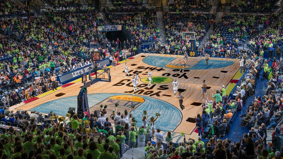 Your blank canvas became Purcell Pavilion's new floor in our coloring contest!Which Kids Club winner was your favorite? #GoIrish