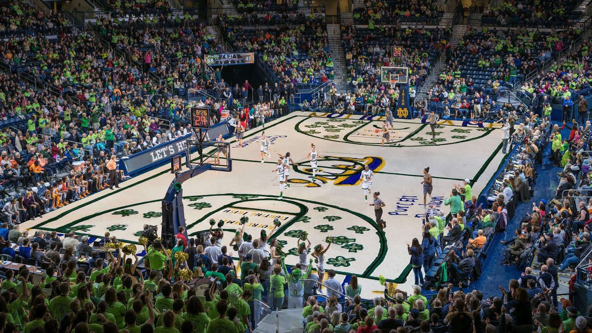 Your blank canvas became Purcell Pavilion's new floor in our coloring contest!Which Kids Club winner was your favorite? #GoIrish