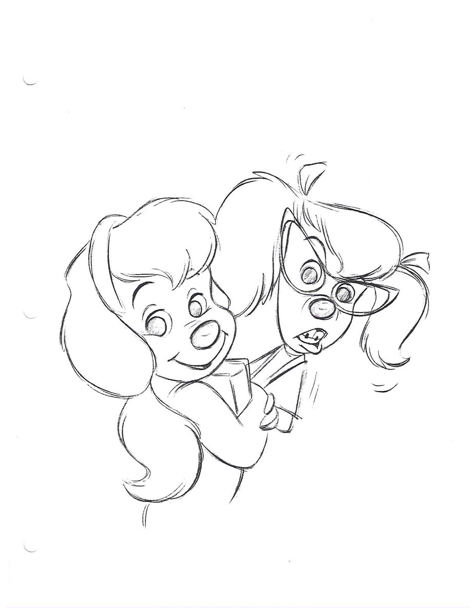 Roxanne! What an icon. Check out artist Bruce Smith’s early concept art of her and ultimate BFF Stacey  #D23GoofyMovie