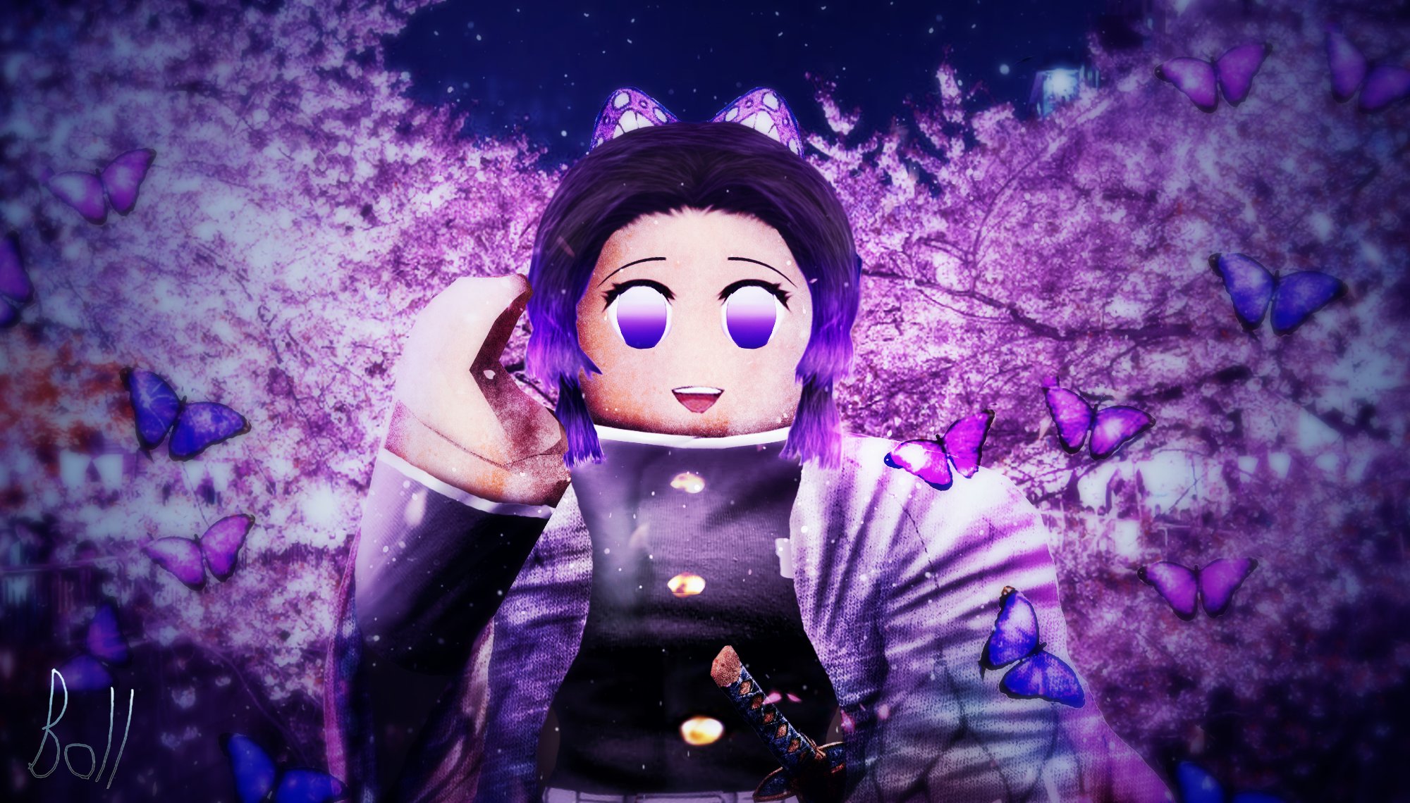 Boll Roblox Gfx On Twitter Gfxroblox Robloxgfx Robloxart Roblox Shinobu Mochi Mochi - roblox girls gfx black hair