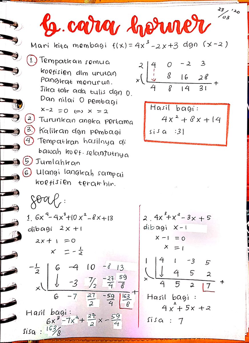 sha_logis's tweet photo. 🌈📖 Pembagian Polinomial dan Teorema Sisa 📖🌈 https://t.co/EI7XrKLtYV