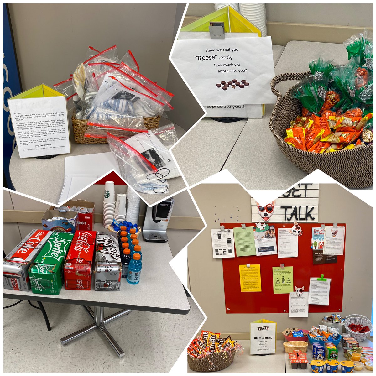 KayleyMills01's tweet photo. Recognizing T2267🎯 team members for all they are doing!! They consistently deliver joy to our guest &amp; each other, so proud to be apart of this team❤️! @haleyfromtarget @SamanthaW8117 @Danny_Noonan11 @MichaelAlves86 @Joe_at_Target https://t.co/BH5Xk2dAw9