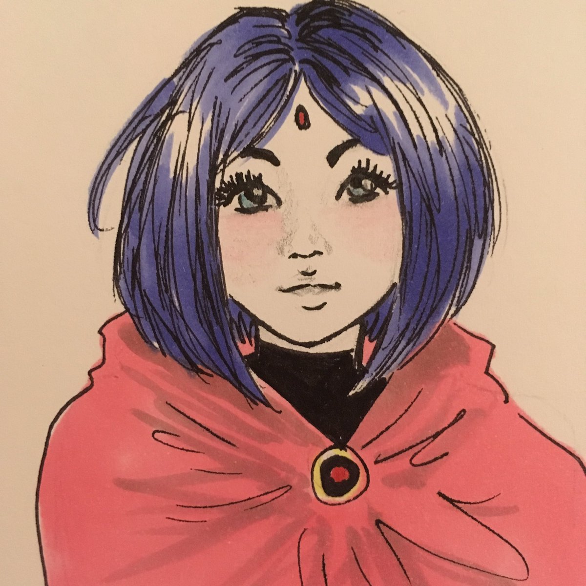 zing__king's tweet photo. A happy pink Raven #teentitans #raven https://t.co/yAv8CDpl6B