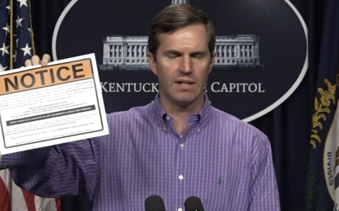 Kentucky Democrat Gov. Andy Beshear orders officials to record license ...