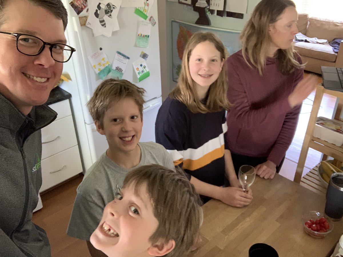 TimLuecke's tweet photo. Playing catch-up with @Affton_StuCo #AfftonVirtualSpiritWeek, so going out of order is also allowed... I’m thankful for my family-their love, support, &amp; laughter inspires me. We make a great team. And, when times allows, I’ve been blending my reading: professional &amp; fiction. https://t.co/tRRnvG1At6