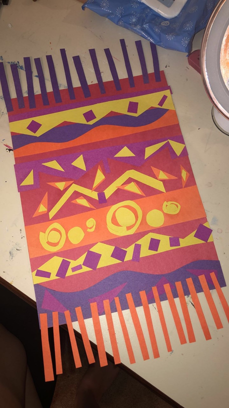 Caitlin_Ebel's tweet photo. Student art for Semana Santa - Holy Week Rugs based on the street art from Spain, Guatemala and El Salvador. #VPStayshome https://t.co/YoaT6iSxKm