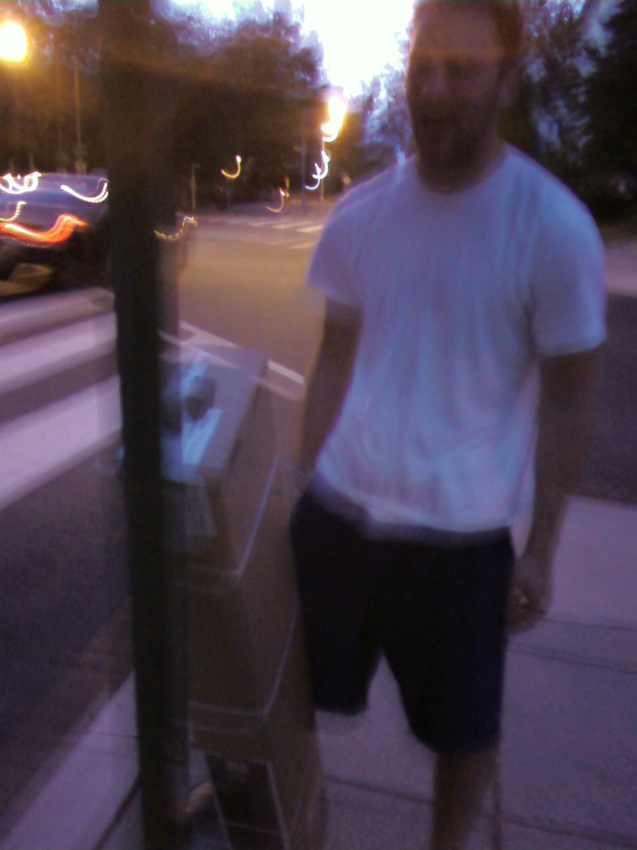 Me sweating through both my shirt and shorts.