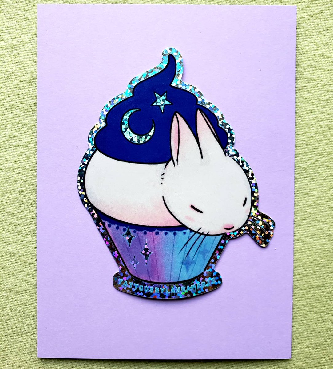 Just made this massive Holographic luna moth sticker with some help from @diginatehq ! 🦋 And I got restocks of these other beautiful creations. I decided to do free shipping on all stickers to the US, and I also still ship internationally! etsy.com/shop/PrintsByL…