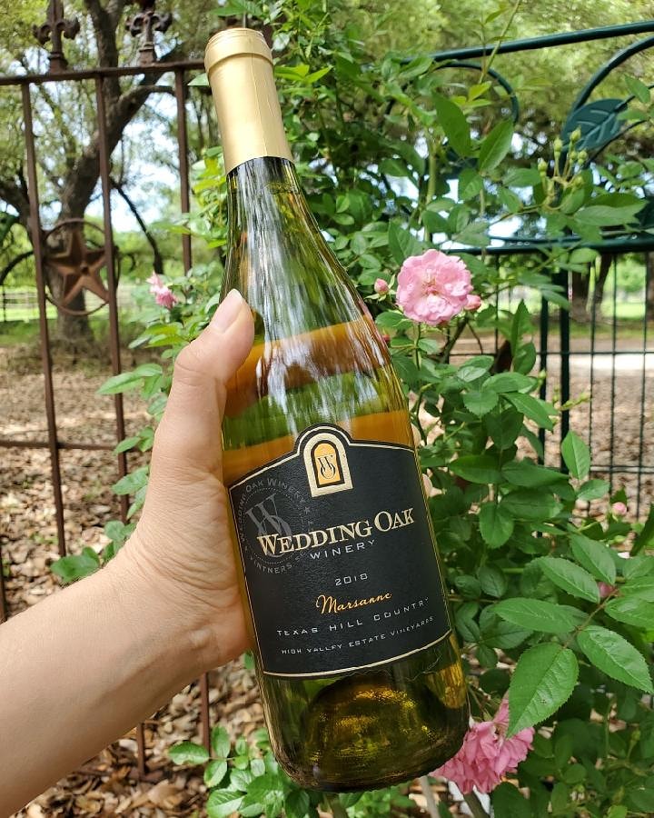 Our Wine Club Members exclusive 2018 Marsanne is a beautiful barrel-aged dry white wine made with fruit harvested from High Valley Vineyards in the Texas Hill Country. #whitewine #wine #txwine