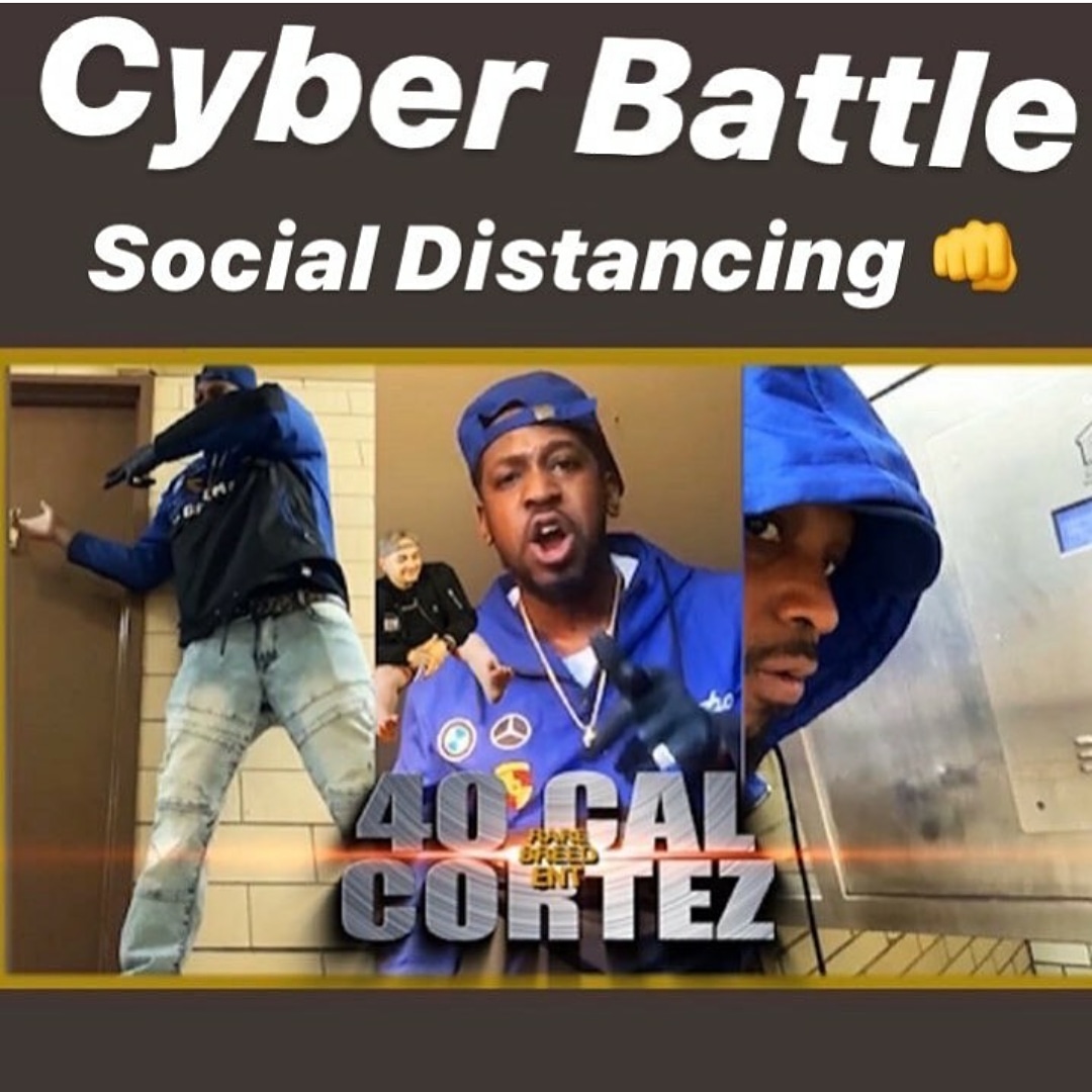 TvGully's tweet photo. @rarebreed_ent Presents 
@its40cal vs @cortez_bodega Social Distancing Battle now Trending on @youtube #gullytv #Gullytvpromo #battlerap 🎤 https://t.co/Hk7B0z5gvC