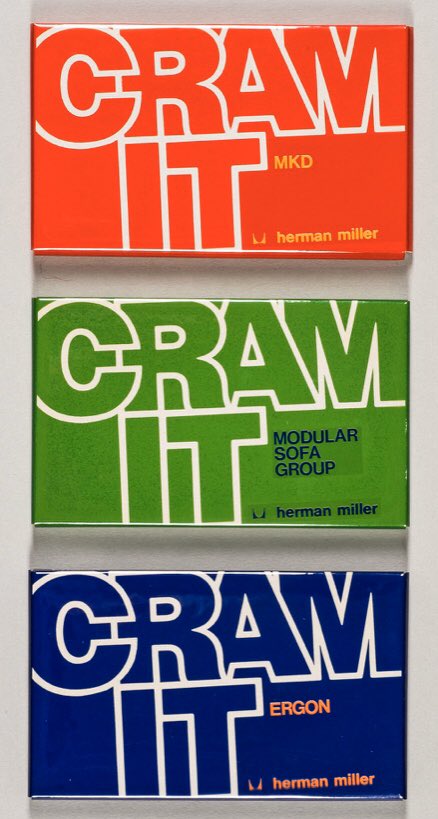 Linda PowellHerman Miller “Cram It” FlashcardsLate 1970’sVia West Michigan Graphic Design Archives, WMU Zhang Collections