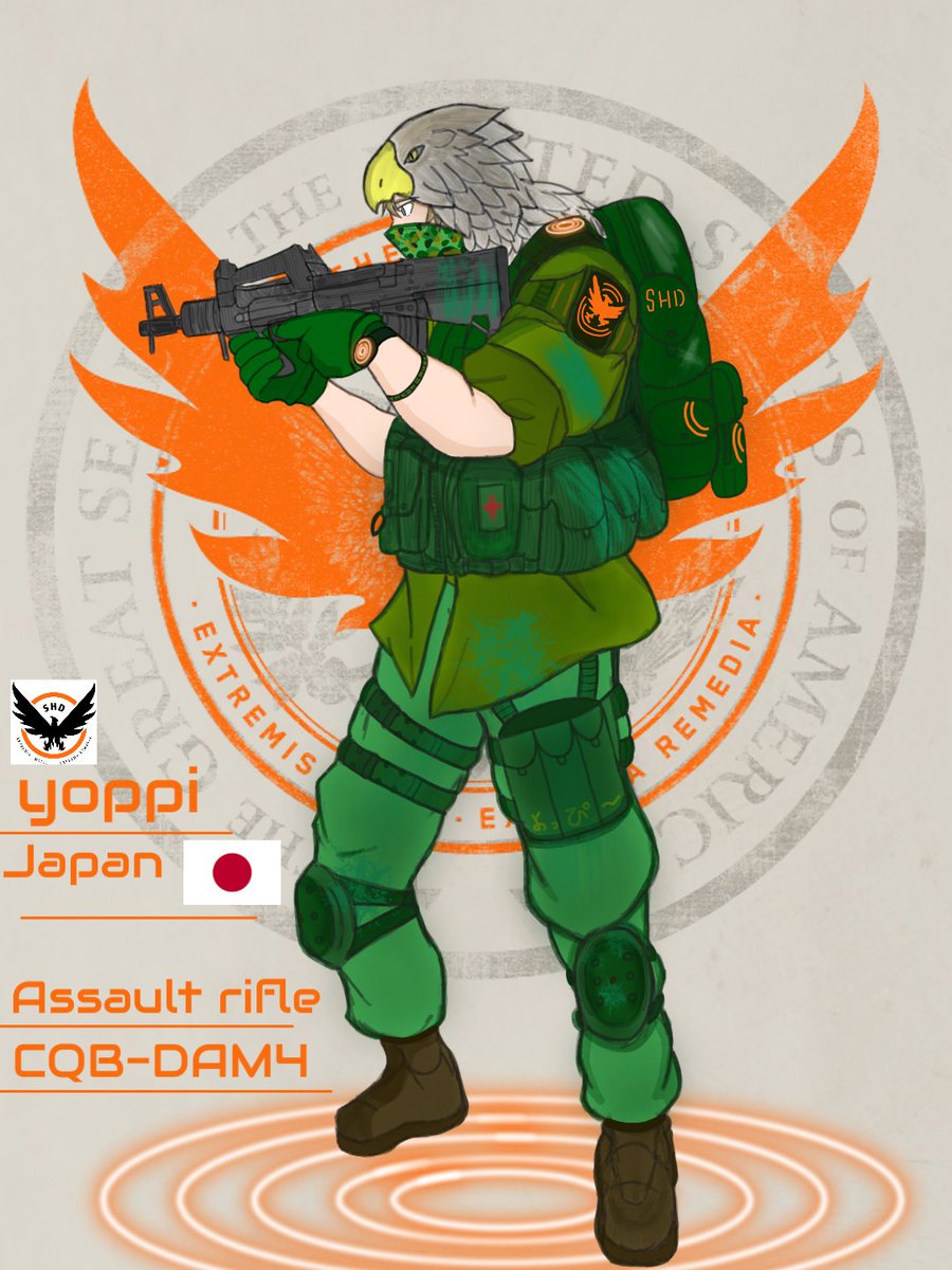 すた うぉ ず En Twitter 赤pic サバゲー ミリタリーイラスト Division Youtuber 赤髪のとも さん よっぴー さん サバゲーぷちキャラ Divisionエージェント イラスト完成