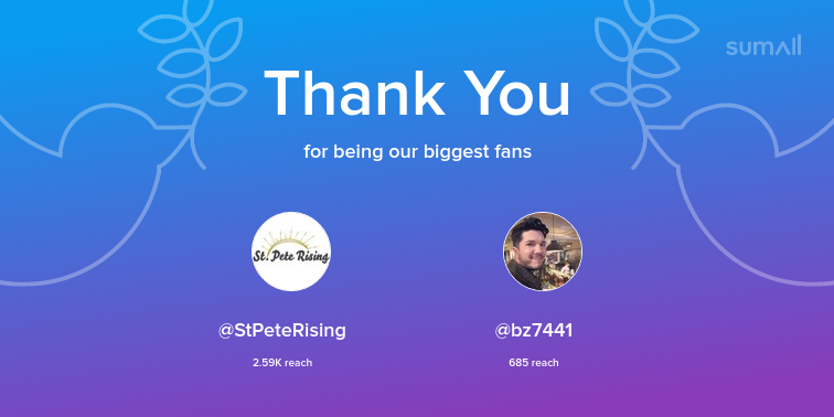 HealthyGrlTracy's tweet photo. Our biggest fans this week: StPeteRising, bz7441. Thank you! via https://t.co/dlMC2EHSmP https://t.co/pyLEXgJO5G
