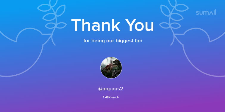 Dreqity's tweet image. Our biggest fans this week: anpaus2. Thank you! via sumall.com/thankyou?utm_s…