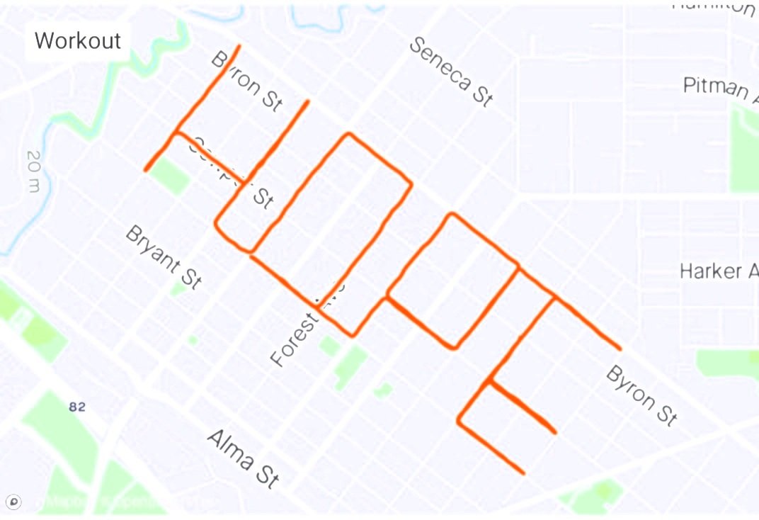 CWpiequeen's tweet photo. As the great Maya Angelou once wrote: "Hope and Fear cannot occupy the same space at the same time. Invite one to stay".
I chose #HOPE.  ❤
#icantdrawbuticanrun #runart #stravaart #ShelterInPlace https://t.co/2RkgIMS6U6