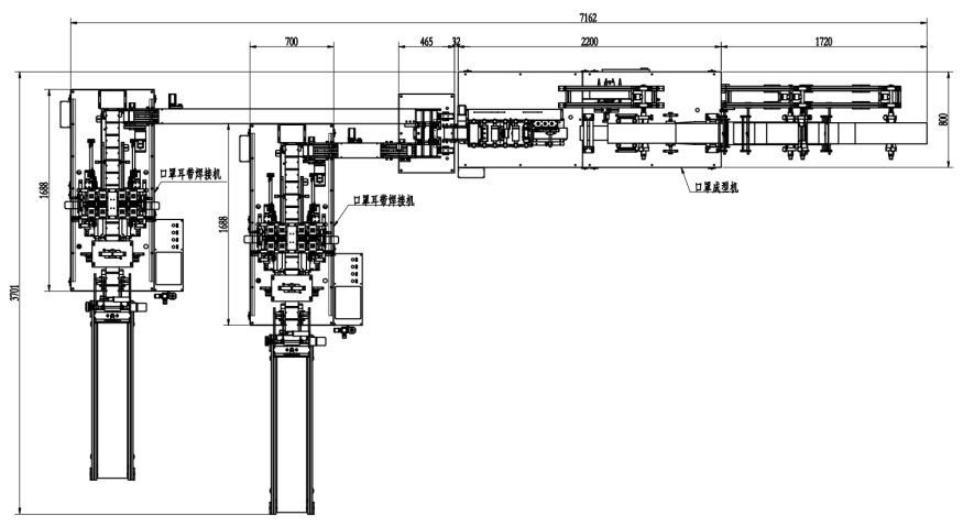 sfhfwelder's tweet image. 7200mm (L) X3700mm (W) X2000mm (H)
weight: 500KG/M；power supply: 380/220VAC, 50HZ, power:  9KW
Compressed air: 0.4~ 0.7mpa, flow: about 300L/min
Production specification: disposable face mask for external ear (175mmX95mm)
#Automaticdisposable #facemask #facemaskmakingmachine