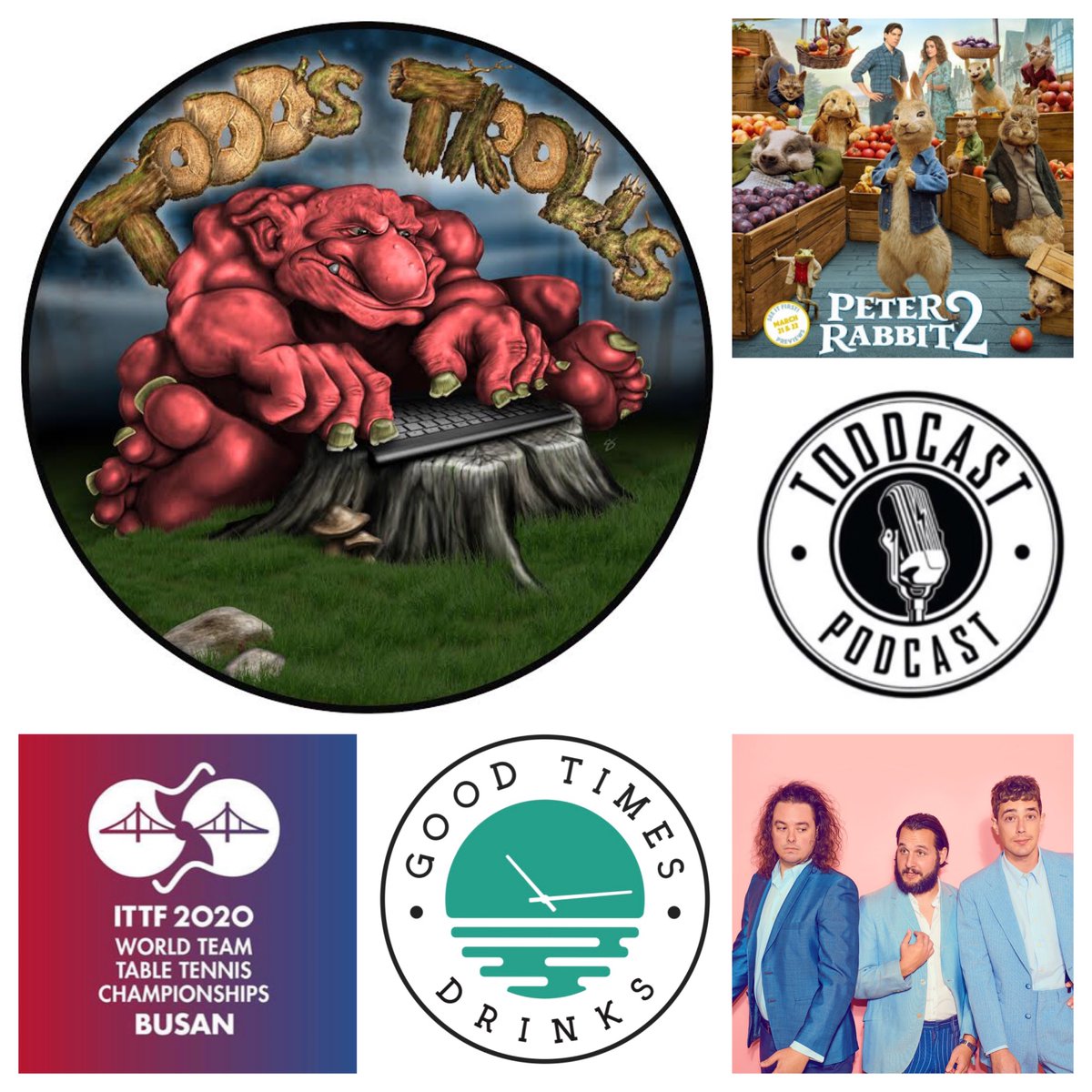 TODDCastPodcast's tweet photo. #BornRuffians, #PeterRabbit2 & the 2020 #WorldTableTennisChampionships take heat in the latest "Todd's Trolls". Damn keyboard warriors. https://t.co/lLv17ncMoP
* Powered by @DrinkGoodTimes - Putting the GT’s back in the G & T! https://t.co/aXmxa72C61