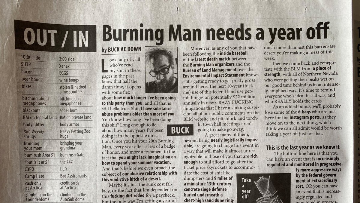 Once again, the BRC Weekly is strangely prescient. We called it.... in LAST YEAR'S issue! It sucks sometimes to always be right.