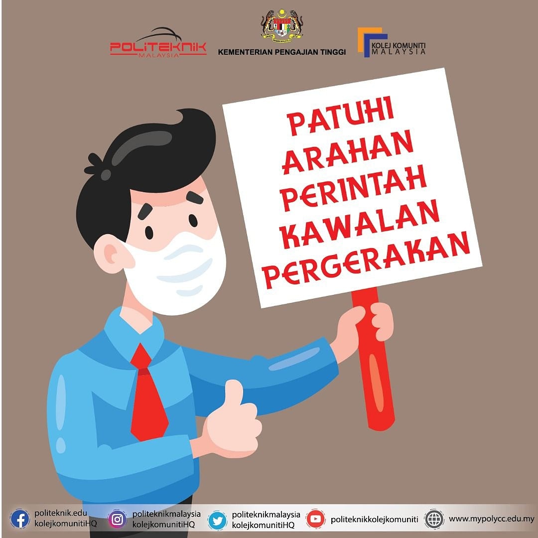 POLYCCOfficial's tweet photo. Sila Patuhi PKP yang sedang dilaksanakan.
#StayatHome 
#stopcovid19 
@MOHEOfficial
@datodrnorainiahmad https://t.co/kHjdbQ9gI6
