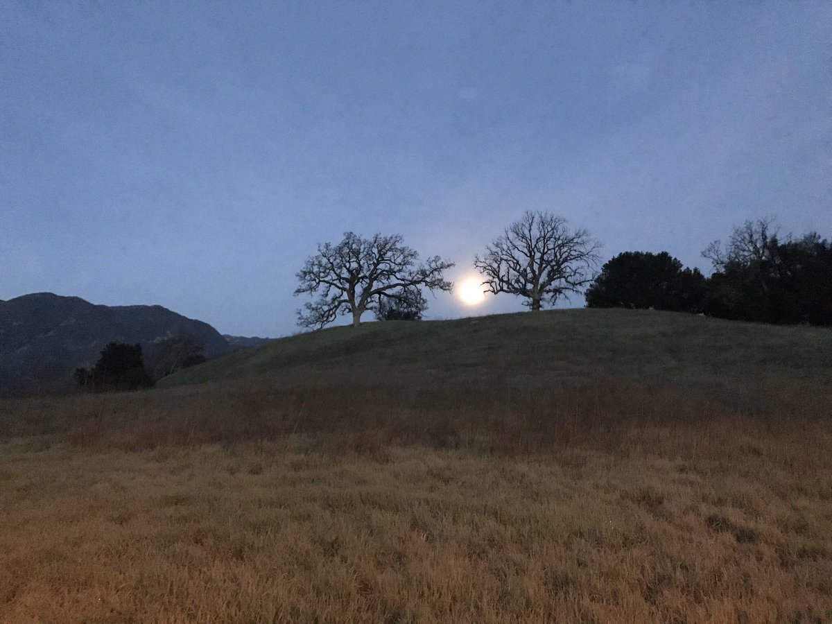 This is moonrise in Malibu Creek State Park in 2018.