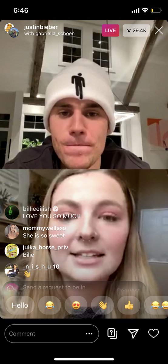 bizzlesluf's tweet photo. i love how unapologetic and loud billie eilish is for loving justin bieber. girlie deadass told him ‘LOVE YOU SO MUCH’ when he’s sitting next to his wife. You can tell the kind of relationship they have https://t.co/zffeqpcgvf