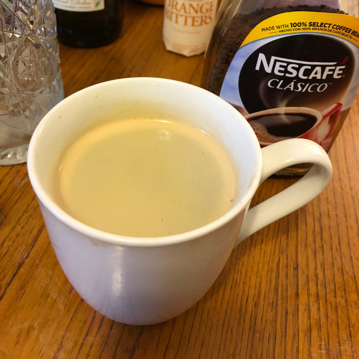 At this point you’ve already had two drinks and it might be wise to balance things out with a coffee. I recommend Nescafé instant coffee, a miracle of the space age invented for Soviet cosmonauts. (11/73)