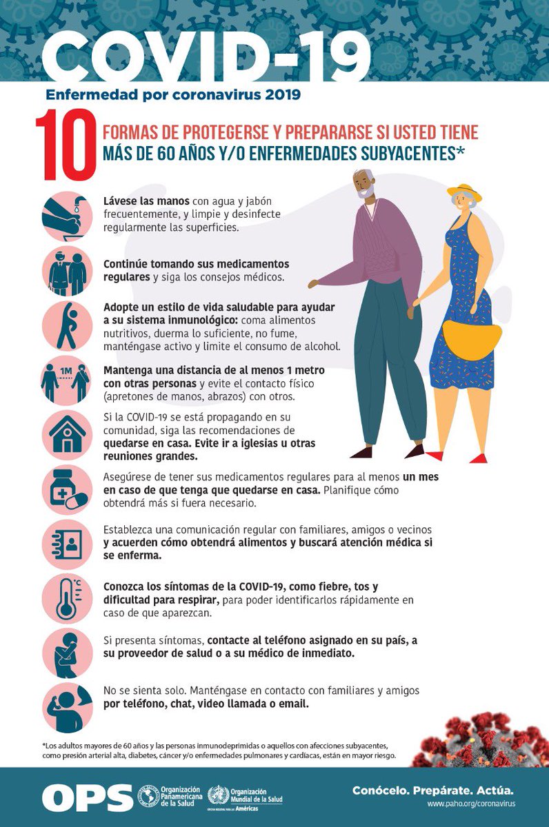 hechoenplaya's tweet photo. Si tienes más de 60 años...sigue estos #consejosdecuarentena #OPS https://t.co/FoYik5L2yp