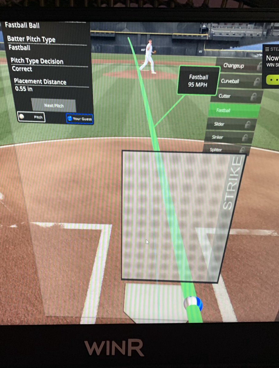 GDBJr5's tweet photo. Ok Texas Bennetts, Illinois Bennetts are locking in w/ .55 in & .70 in placement distances @WinReality #PitchRecognition #SwingDecision #WinReality @A_McKirahanJr @aidenbe59669921 @gavinbennett28 @gbennett281 @sciencebaseball #CantHitWhatYouCantSee #baseball https://t.co/pAdztozMyH