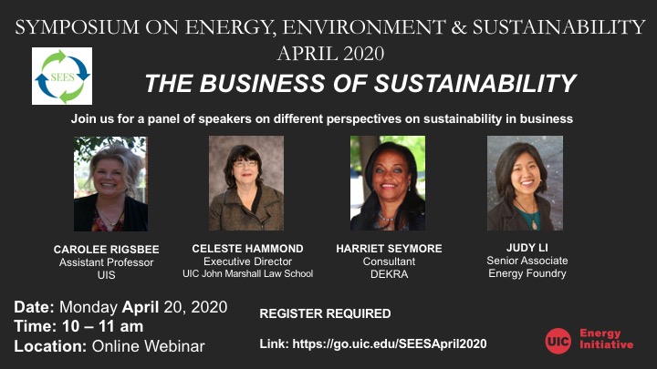 EnergyUIC's tweet photo. Join us on the Business of Sustainability webinar on April 20th and learn more about the underlining opportunities in the field of business and entrepreneurship! https://t.co/AMdzFNgeXe