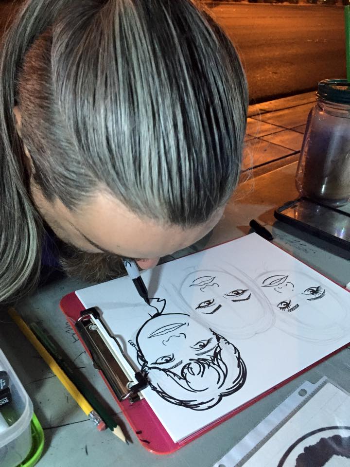 I'm a disabled artist and draw caricatures with my mouth on the LV Strip for tips - I average $20 a face but get whatever people put in the jar. Since we're all stuck at home, I'm doing it online. If you want one, reply with a pic and I'll draw you for what you decide to tip me.