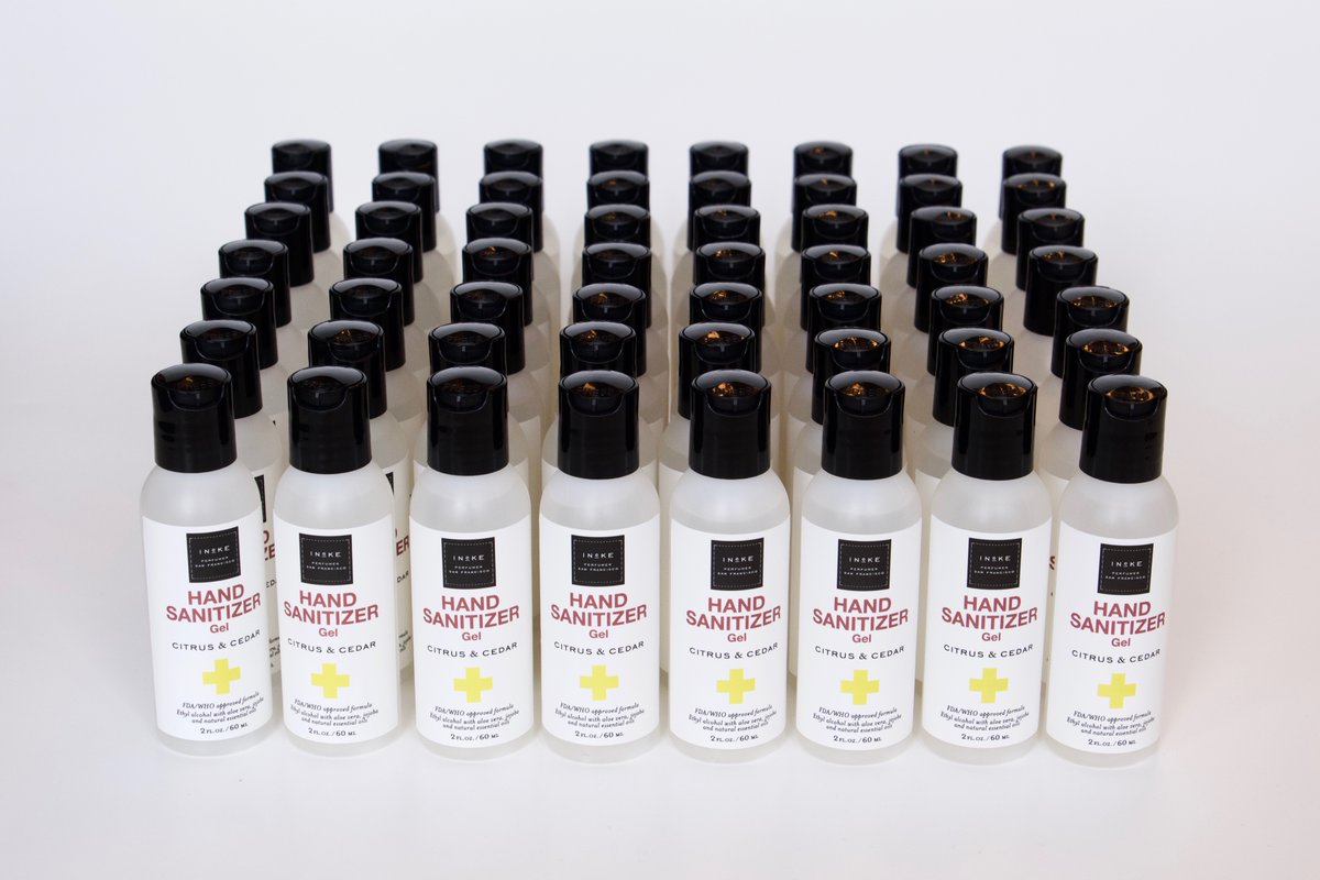 Special #gift with purchase. Citrus and cedar-scented limited-run hand sanitizer free with purchase of any full-sized Ineke #fragrance from ineke.com
