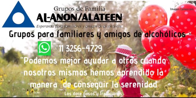 Alanon_Arg's tweet photo. “El programa de Al-Anon funciona cuando me concentro en mi misma, asisto a muchas reuniones de Al-Anon y doy prioridad absoluta a mi recuperación. Al ser cada vez más yo misma, puedo tratar a otros con amor y respeto.”
Valor para Cambiar (90)
https://t.co/e2rXvB4Vrd 
11 3256-4729 https://t.co/GCKG8JYj54