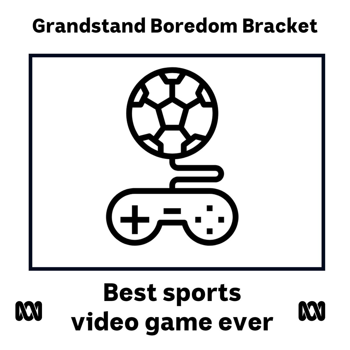 abcsport's tweet photo. ๐ Presenting our new #boredombracket topic!
๐น๏ธ๐ฎ With people stuck at home, video games around the world are getting a work out, so let's settle the debate...together ๐ค
Let us know your favourites in the comments, and we'll have the bracket ready on Monday! https://t.co/ZGEh9MyxFB
