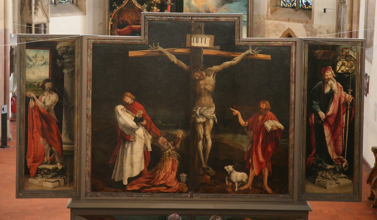 The isenheim altarpiece — Karl Barth had a photo of this in his study. #GoodFriday2020