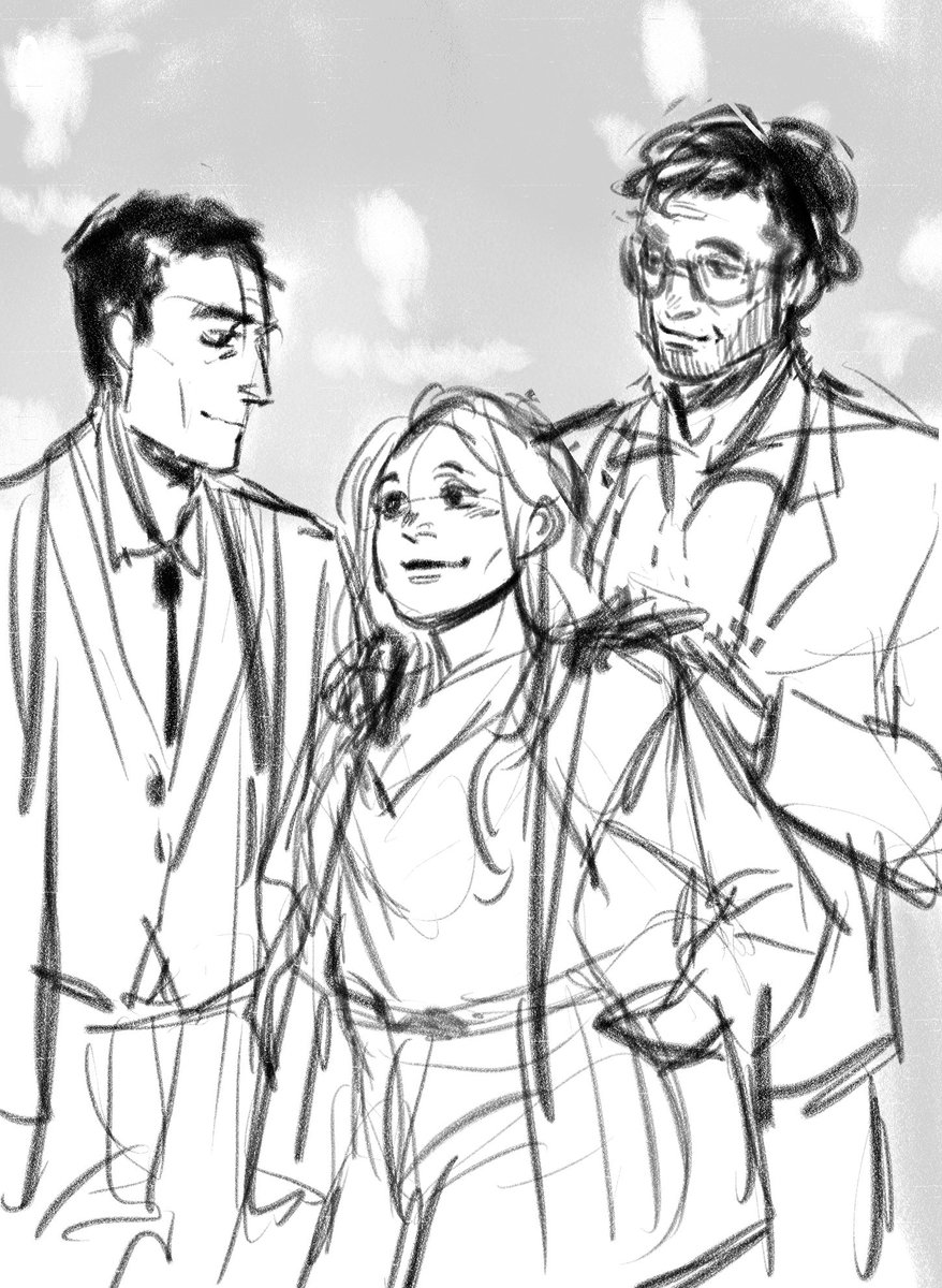 HAPPY FAMILIES ??? // WIP sketches that I needed to get out of my system before going to sleep because both turtle creek and the dog walker au ended today (yesterday? Its 4am ?)  and I have a lot of feelings !! (mostly gratefulness that this fanworks exists ?) 