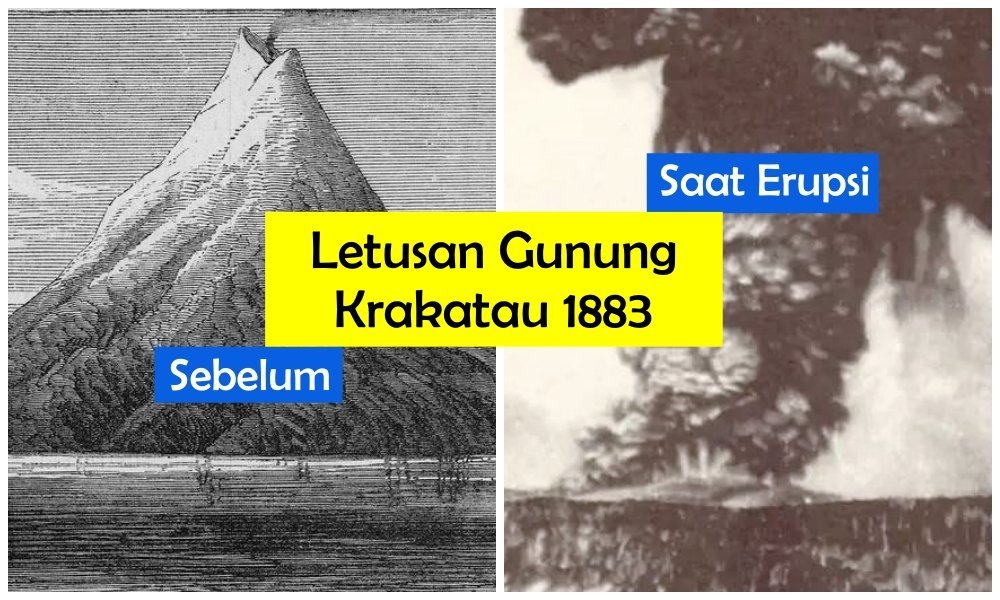 Sebelum meletus tanggal 26, 27, dan 28 Agustus 1883, Gunung Krakatau telah batuk-batuk sejak 20 Mei 1883.