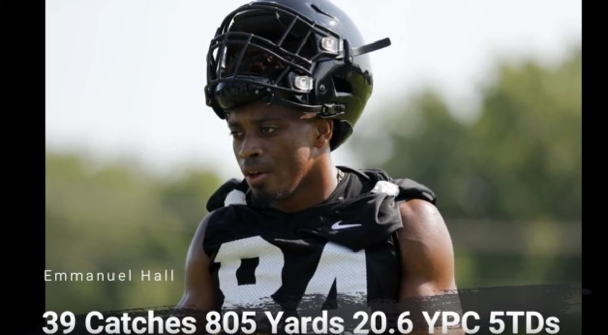 AGT_Falcons's tweet photo. Halfway through the season offensive MVP for the team has to be Emmanuel Hall. This was the key piece in the trade that sent Julio Jones to Minnesota and the fans were not happy at first but he has definately stepped up and delivered so far this season 

@AGT_Madden https://t.co/o88WahLhTU