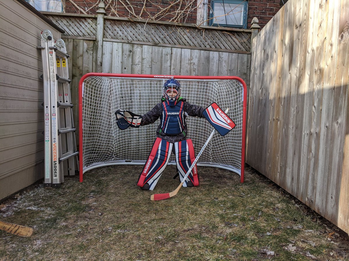 CoryLamothe's tweet photo. @CP0031 my 6-yr old son, Brayden, loves watching every Habs game including repeats, especially now in isolation, and mimics every move and save. Hope you and your family are staying safe and healthy. https://t.co/i8JVlte7f6