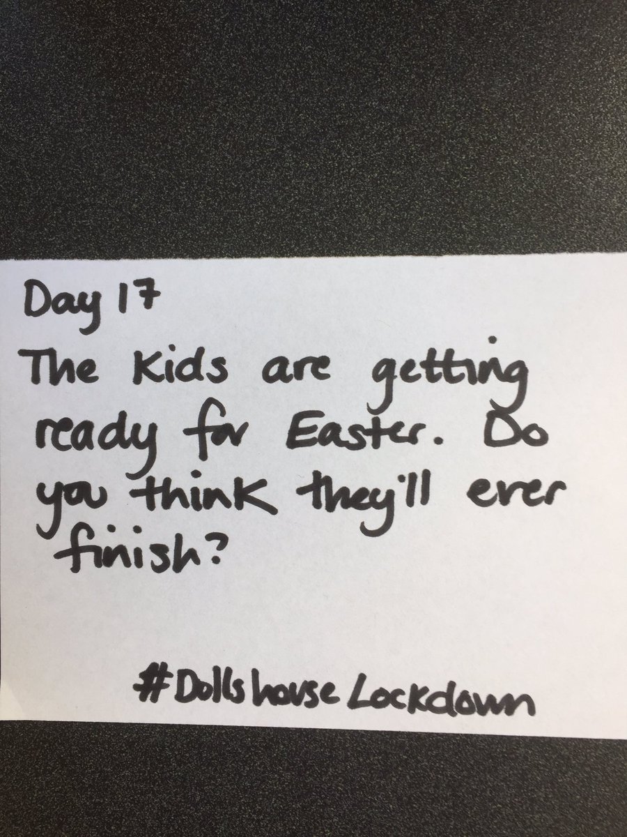 Day 17 The kids lost track of the days, and have only just realised it is Easter Sunday tomorrow. Oops!  #DollshouseLockdown  #nzlockdown  #easteregghunt