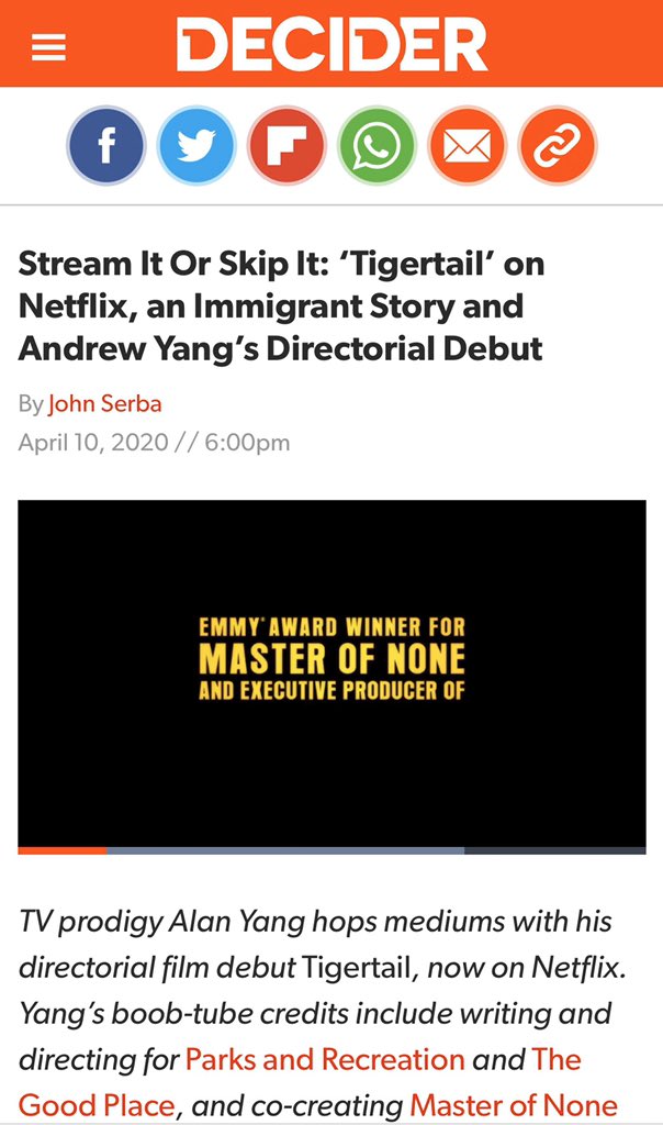 erickmsanchez's tweet image. For a second, I thought @AndrewYang directed a secret film He didn’t tell me about. 

Then, I realized this author got him mixed up with @alanyang. 

Either way, I hope Alan takes Andrew to the Oscars. 😂